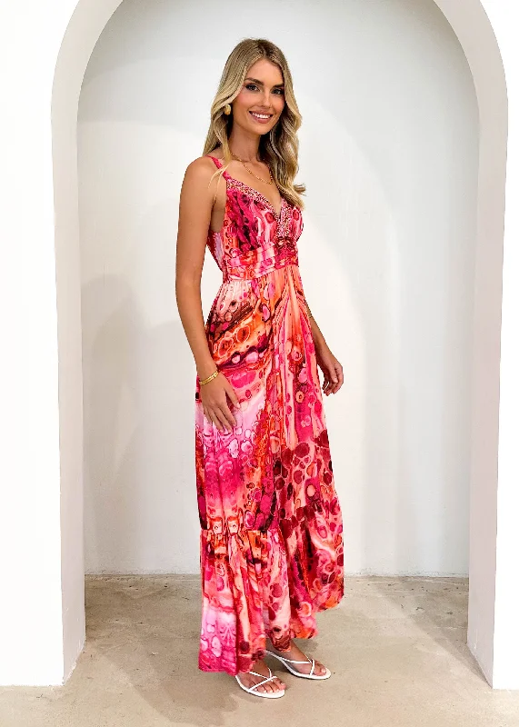 Duceo Maxi Dress - Magenta Gem