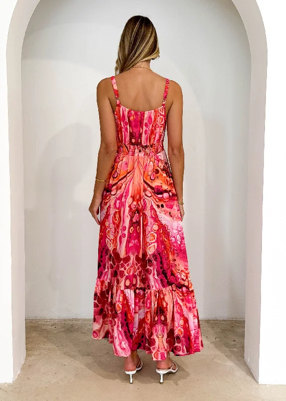 Duceo Maxi Dress - Magenta Gem