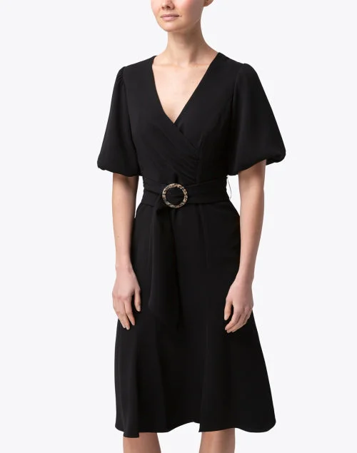 Esmeralda Black Stretch Crepe Dress