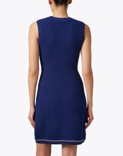 Saige Blue Knit Sheath Dress